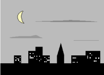 stad bij nacht